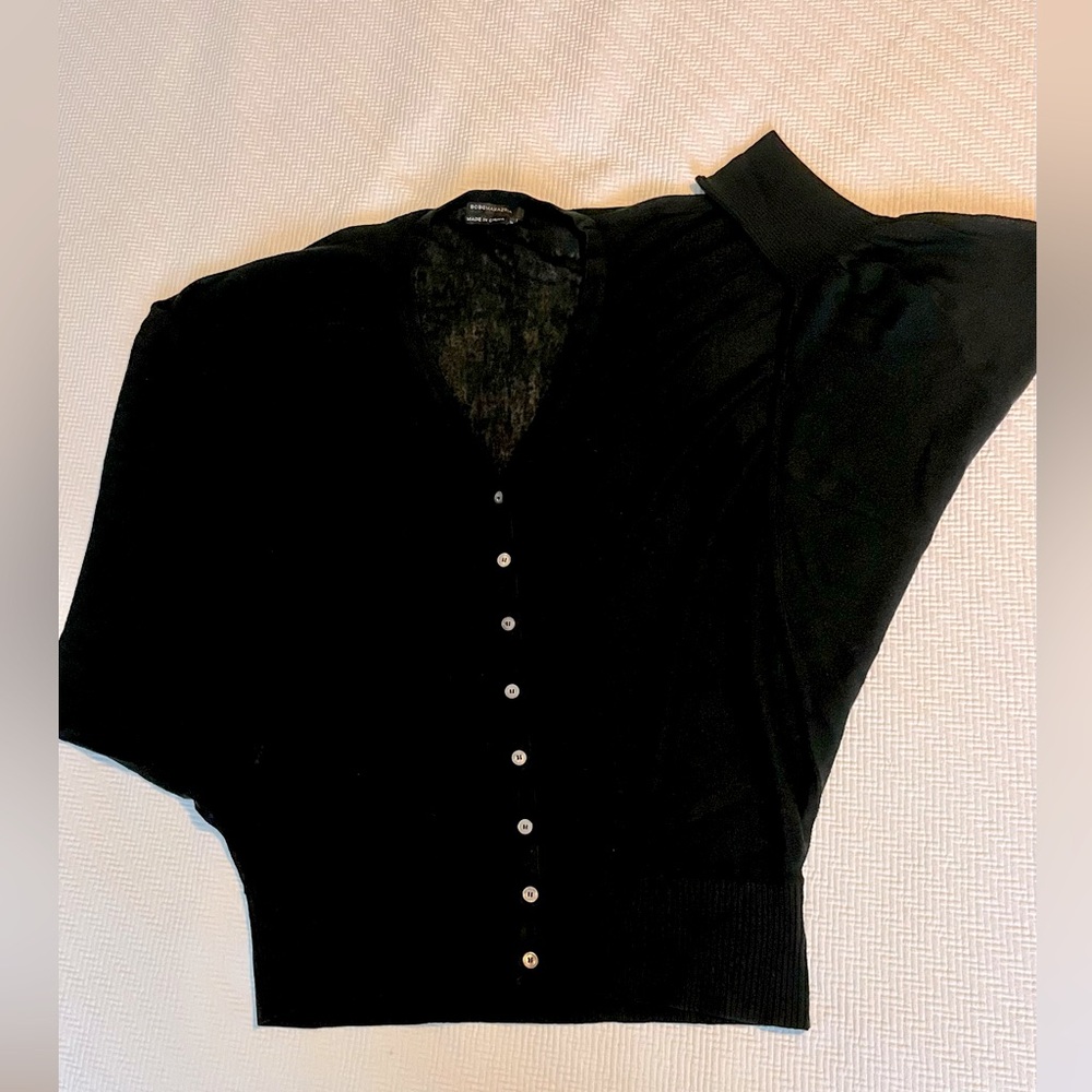 BCBGMaxAzria Black Dolman Sleeve Cardigan